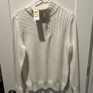 Pullover quarter zip sweater